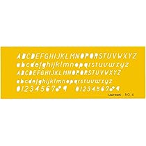 ウチダ テンプレート No.1-S 英字数字定規 1-843-1011 2mvetro 61+NtxE3-KL._AC_UL210_SR210,